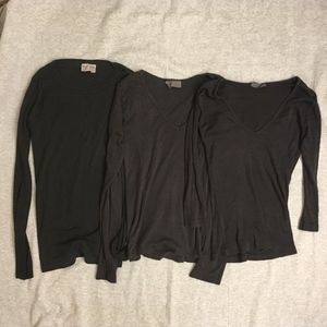 3 black Michael Stars shirts, $18 for all